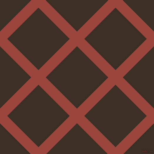 45/135 degree angle diagonal checkered chequered lines, 35 pixel lines width, 150 pixel square size, Cognac and Sambuca plaid checkered seamless tileable
