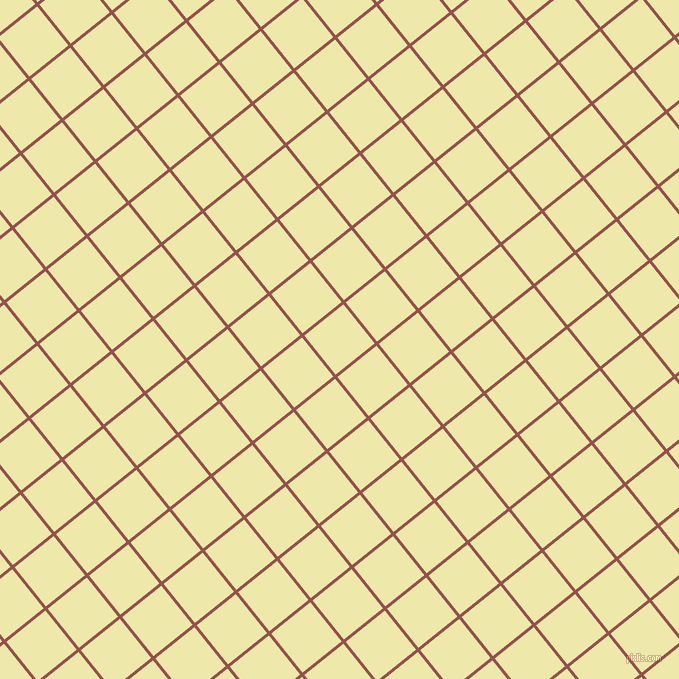 39/129 degree angle diagonal checkered chequered lines, 3 pixel lines width, 50 pixel square size, Copper Rust and Pale Goldenrod plaid checkered seamless tileable