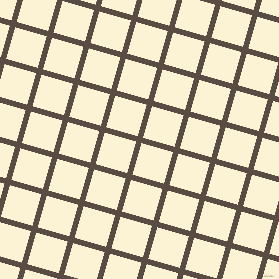 74/164 degree angle diagonal checkered chequered lines, 19 pixel line width, 113 pixel square size, Cork and China Ivory plaid checkered seamless tileable