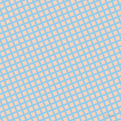 22/112 degree angle diagonal checkered chequered lines, 6 pixel lines width, 13 pixel square size, Cornflower and Tuft Bush plaid checkered seamless tileable