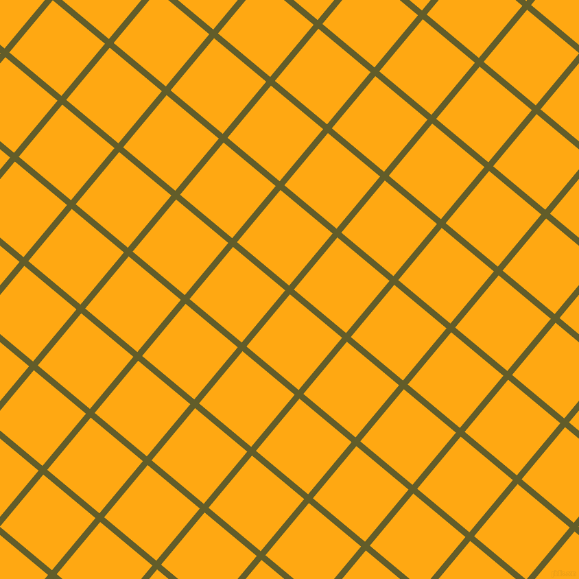 50/140 degree angle diagonal checkered chequered lines, 9 pixel line width, 99 pixel square size, Costa Del Sol and Dark Tangerine plaid checkered seamless tileable