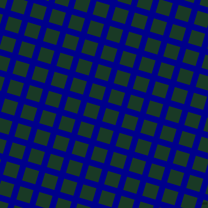 73/163 degree angle diagonal checkered chequered lines, 21 pixel lines width, 47 pixel square size, Dark Blue and Deep Fir plaid checkered seamless tileable