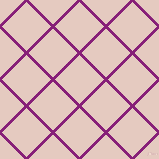 45/135 degree angle diagonal checkered chequered lines, 9 pixel lines width, 122 pixel square size, Dark Purple and Dust Storm plaid checkered seamless tileable