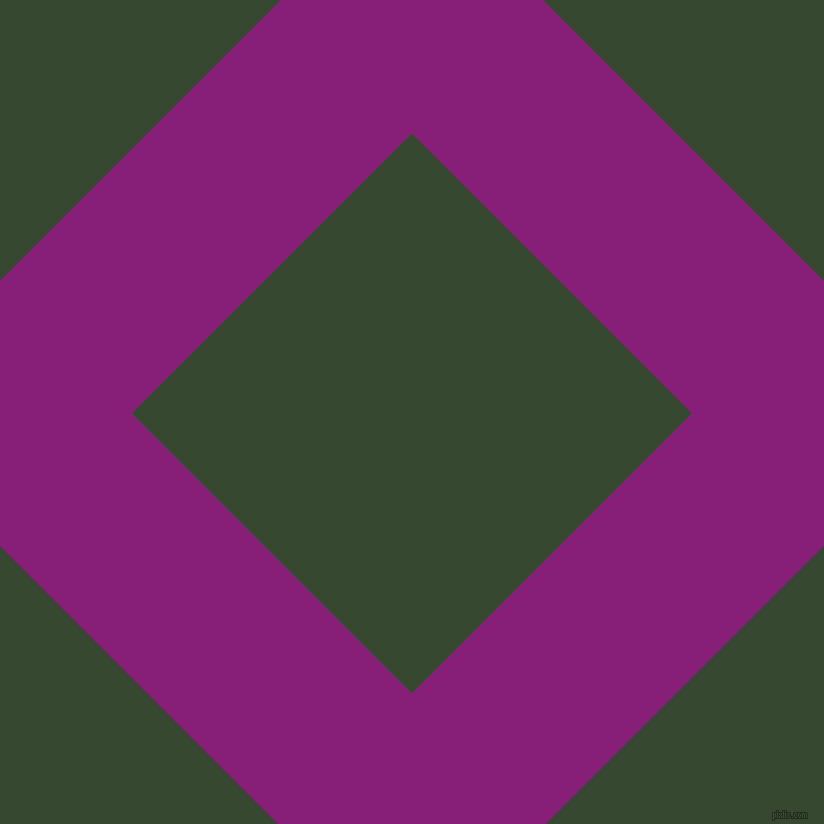 45/135 degree angle diagonal checkered chequered lines, 187 pixel lines width, 396 pixel square size, Dark Purple and Palm Leaf plaid checkered seamless tileable