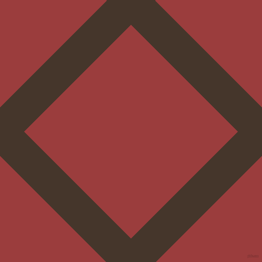 45/135 degree angle diagonal checkered chequered lines, 110 pixel lines width, 487 pixel square size, Dark Rum and Mexican Red plaid checkered seamless tileable