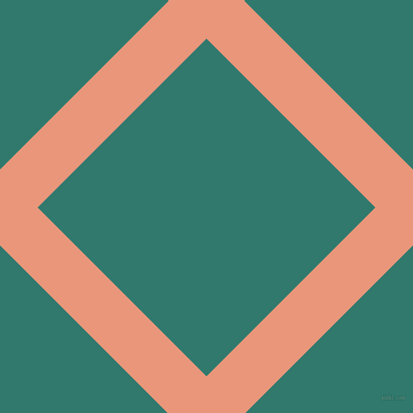 45/135 degree angle diagonal checkered chequered lines, 77 pixel line width, 344 pixel square size, Dark Salmon and Genoa plaid checkered seamless tileable
