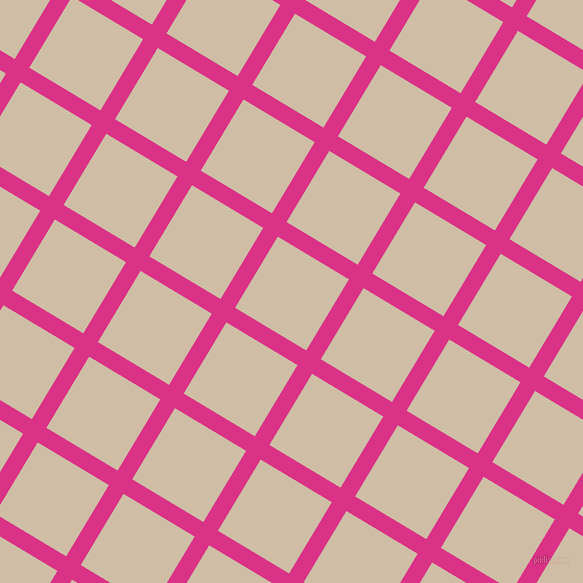 59/149 degree angle diagonal checkered chequered lines, 17 pixel lines width, 83 pixel square size, Deep Cerise and Soft Amber plaid checkered seamless tileable