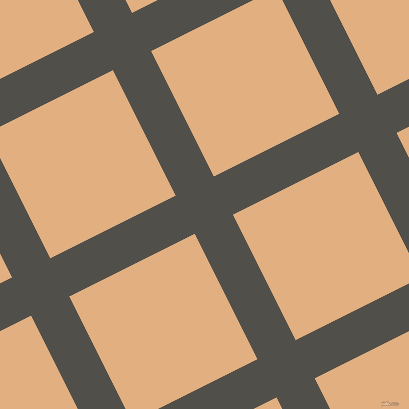 27/117 degree angle diagonal checkered chequered lines, 87 pixel line width, 286 pixel square size, Dune and Manhattan plaid checkered seamless tileable