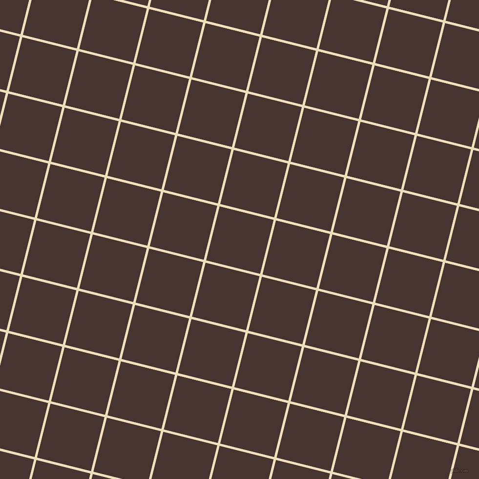 76/166 degree angle diagonal checkered chequered lines, 5 pixel lines width, 114 pixel square size, Dutch White and Cedar plaid checkered seamless tileable