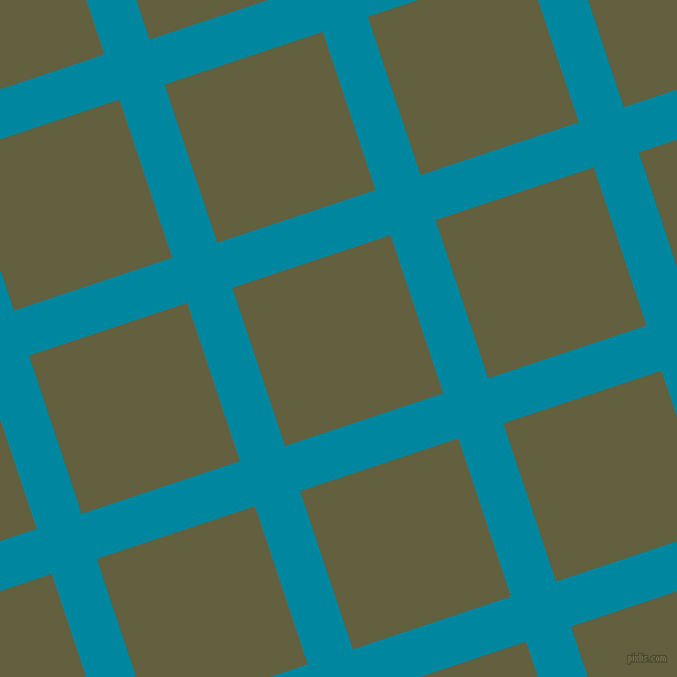 18/108 degree angle diagonal checkered chequered lines, 43 pixel lines width, 151 pixel square size, Eastern Blue and Verdigris plaid checkered seamless tileable