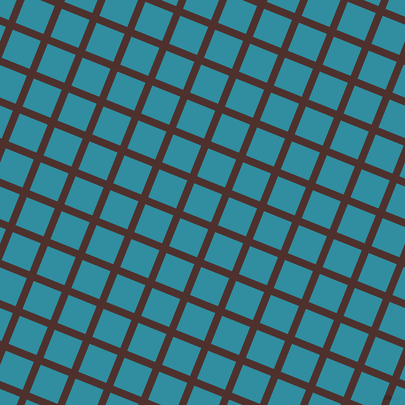 68/158 degree angle diagonal checkered chequered lines, 15 pixel lines width, 61 pixel square size, Espresso and Scooter plaid checkered seamless tileable