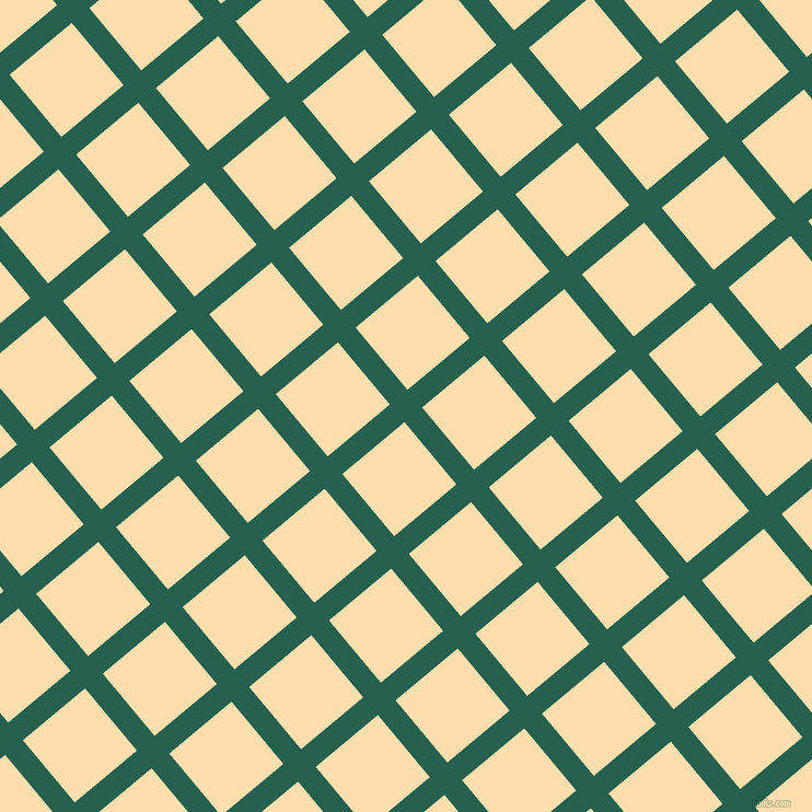 40/130 degree angle diagonal checkered chequered lines, 21 pixel line width, 74 pixel square size, Evening Sea and Navajo White plaid checkered seamless tileable