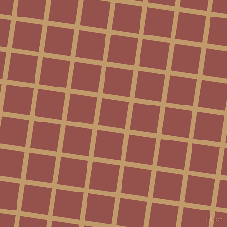82/172 degree angle diagonal checkered chequered lines, 10 pixel line width, 56 pixel square size, Fallow and Copper Rust plaid checkered seamless tileable