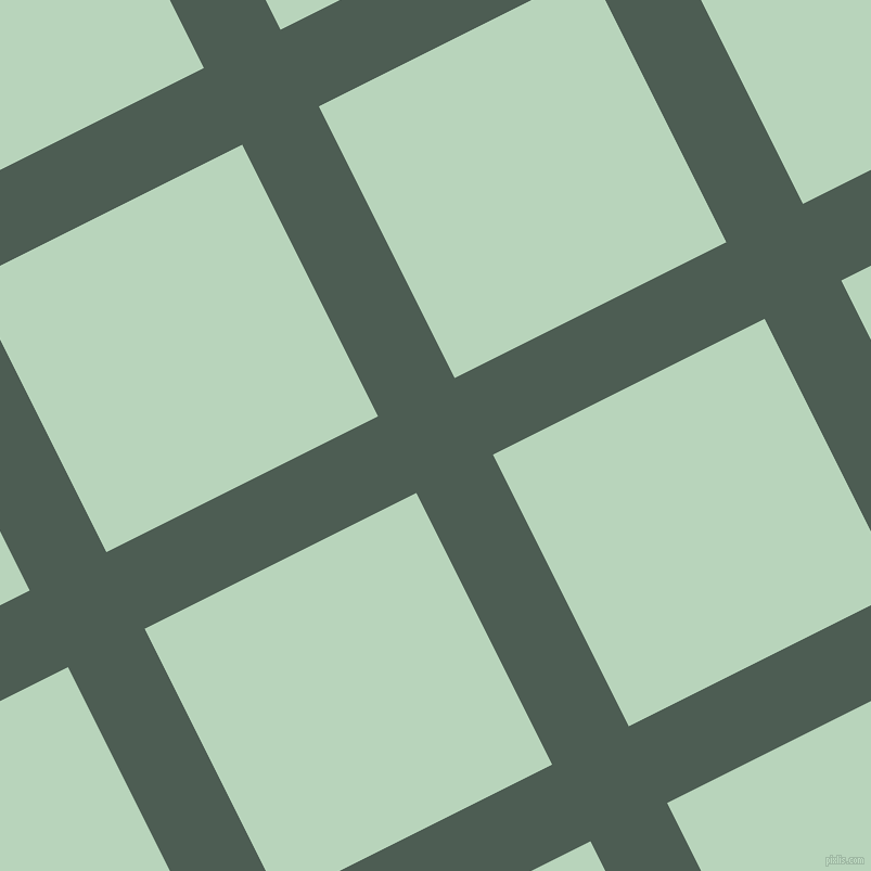 27/117 degree angle diagonal checkered chequered lines, 79 pixel lines width, 280 pixel square size, Feldgrau and Surf plaid checkered seamless tileable