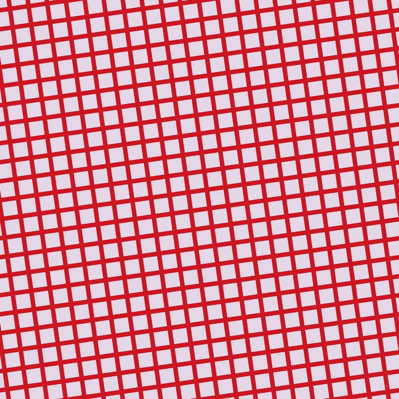 8/98 degree angle diagonal checkered chequered lines, 9 pixel line width, 29 pixel square size, Fire Engine Red and Snuff plaid checkered seamless tileable