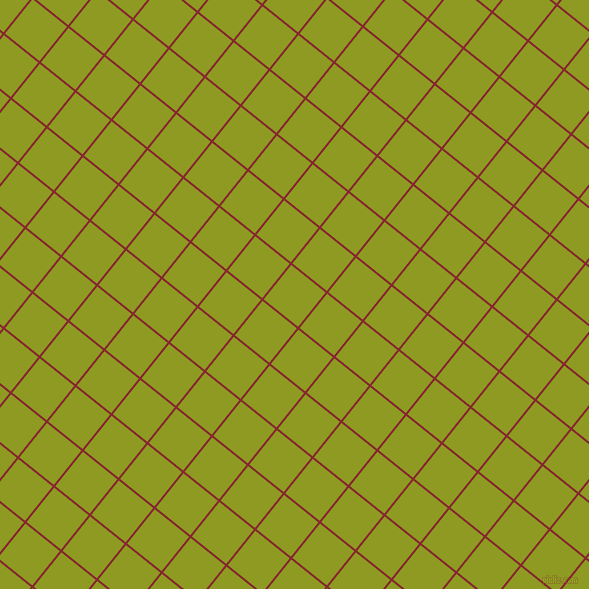 51/141 degree angle diagonal checkered chequered lines, 2 pixel line width, 44 pixel square size, Flame Red and Citron plaid checkered seamless tileable
