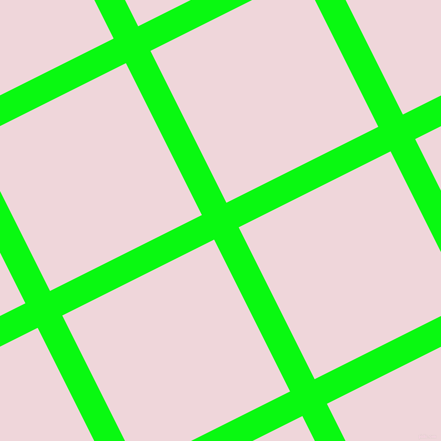 27/117 degree angle diagonal checkered chequered lines, 55 pixel line width, 340 pixel square size, Free Speech Green and Pale Rose plaid checkered seamless tileable