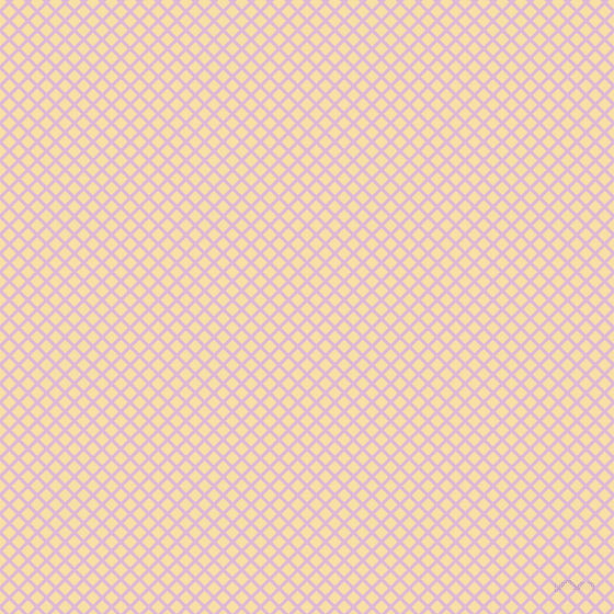 45/135 degree angle diagonal checkered chequered lines, 3 pixel lines width, 9 pixel square size, French Lilac and Buttermilk plaid checkered seamless tileable