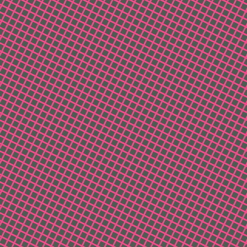 63/153 degree angle diagonal checkered chequered lines, 5 pixel lines width, 17 pixel square size, French Rose and Feldgrau plaid checkered seamless tileable