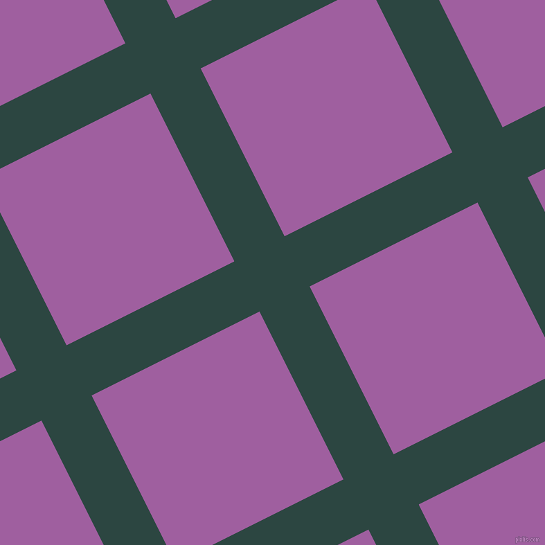 27/117 degree angle diagonal checkered chequered lines, 81 pixel lines width, 271 pixel square size, Gable Green and Violet Blue plaid checkered seamless tileable