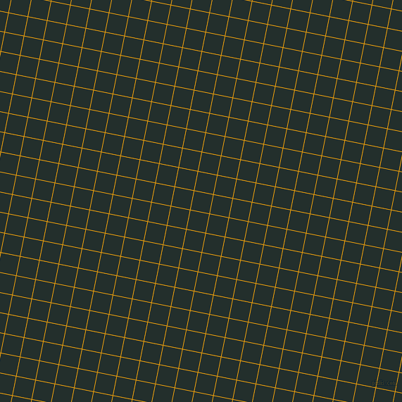 79/169 degree angle diagonal checkered chequered lines, 1 pixel lines width, 27 pixel square size, Gamboge and Racing Green plaid checkered seamless tileable