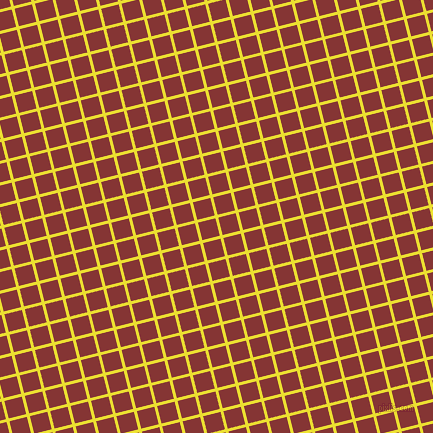 14/104 degree angle diagonal checkered chequered lines, 3 pixel lines width, 18 pixel square size, Golden Fizz and Tall Poppy plaid checkered seamless tileable
