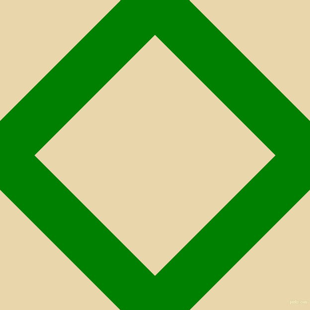45/135 degree angle diagonal checkered chequered lines, 98 pixel lines width, 343 pixel square size, Green and Beeswax plaid checkered seamless tileable
