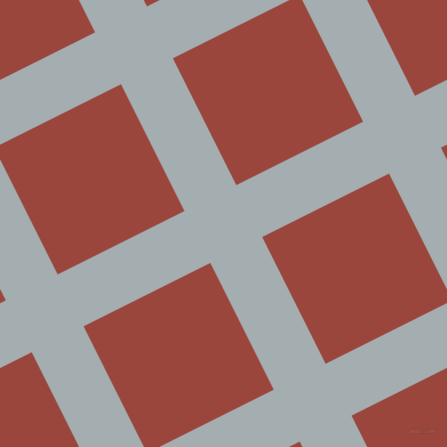 27/117 degree angle diagonal checkered chequered lines, 83 pixel lines width, 203 pixel square size, Gull Grey and Cognac plaid checkered seamless tileable