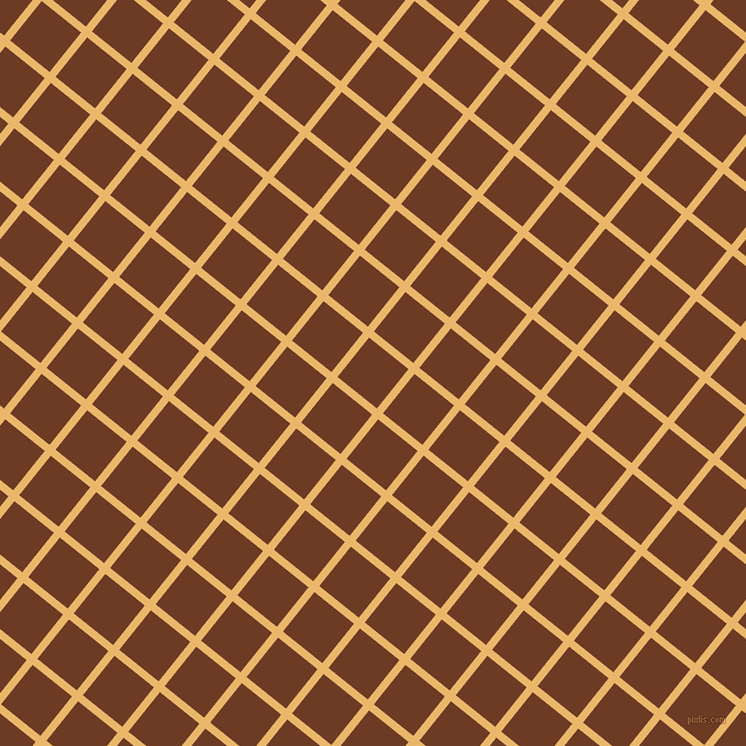 51/141 degree angle diagonal checkered chequered lines, 7 pixel line width, 46 pixel square size, Harvest Gold and New Amber plaid checkered seamless tileable