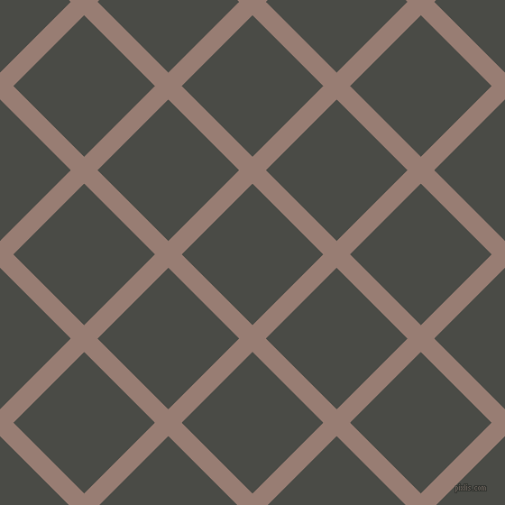 45/135 degree angle diagonal checkered chequered lines, 21 pixel line width, 111 pixel square size, Hemp and Gravel plaid checkered seamless tileable