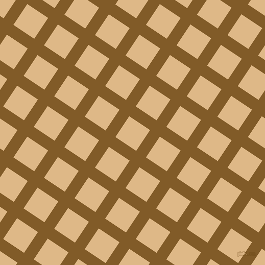 56/146 degree angle diagonal checkered chequered lines, 23 pixel lines width, 49 pixel square size, Hot Curry and Burly Wood plaid checkered seamless tileable