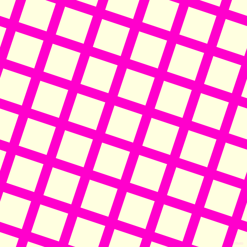 72/162 degree angle diagonal checkered chequered lines, 34 pixel line width, 103 pixel square size, Hot Magenta and Light Yellow plaid checkered seamless tileable