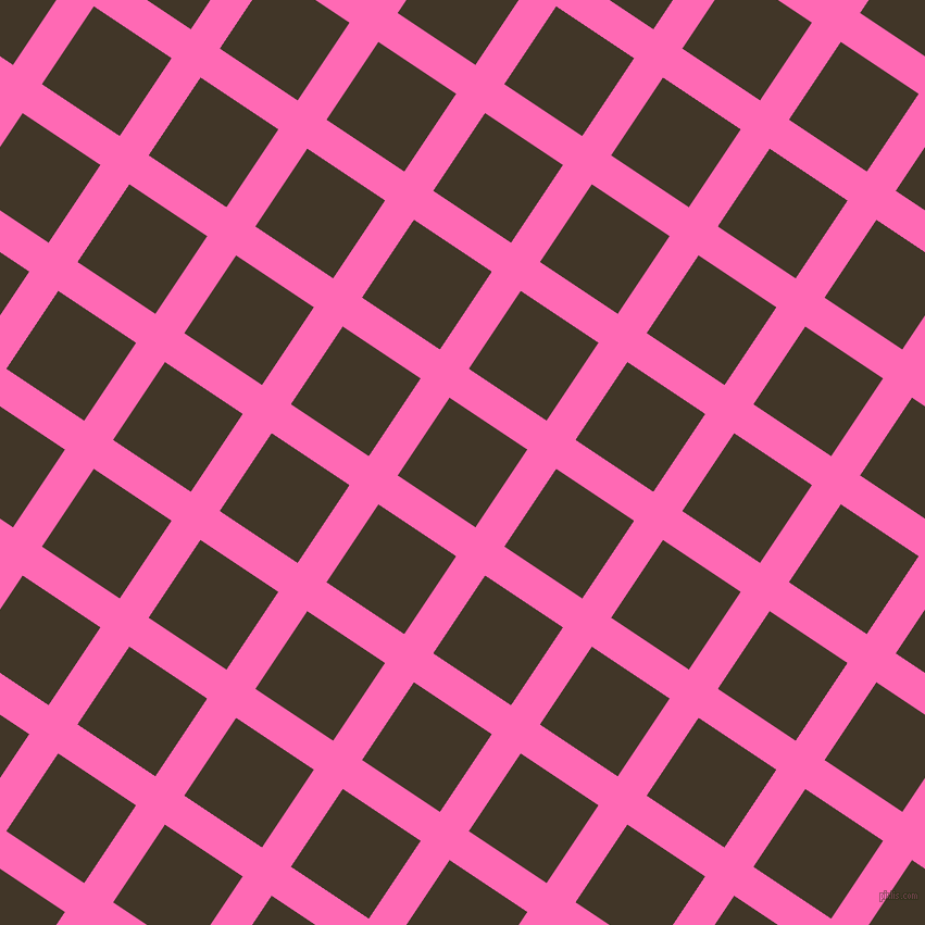 56/146 degree angle diagonal checkered chequered lines, 32 pixel line width, 86 pixel square size, Hot Pink and Jacko Bean plaid checkered seamless tileable
