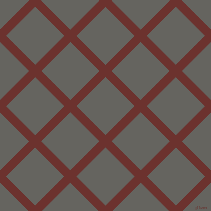 45/135 degree angle diagonal checkered chequered lines, 28 pixel line width, 133 pixel square size, Kenyan Copper and Storm Dust plaid checkered seamless tileable