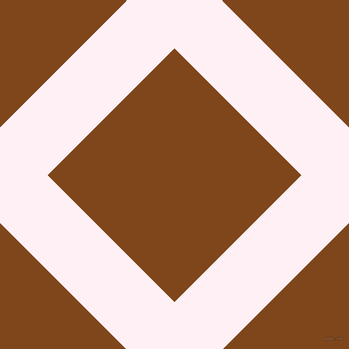 45/135 degree angle diagonal checkered chequered lines, 136 pixel line width, 362 pixel square size, Lavender Blush and Russet plaid checkered seamless tileable