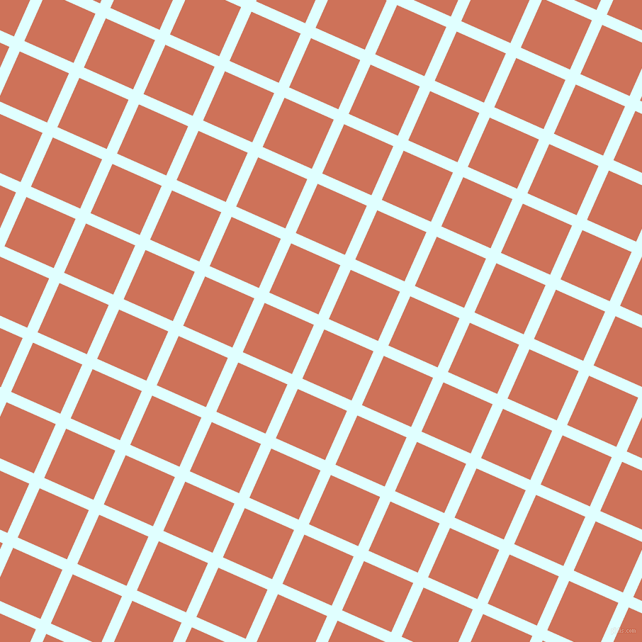 66/156 degree angle diagonal checkered chequered lines, 16 pixel lines width, 76 pixel square size, Light Cyan and Japonica plaid checkered seamless tileable