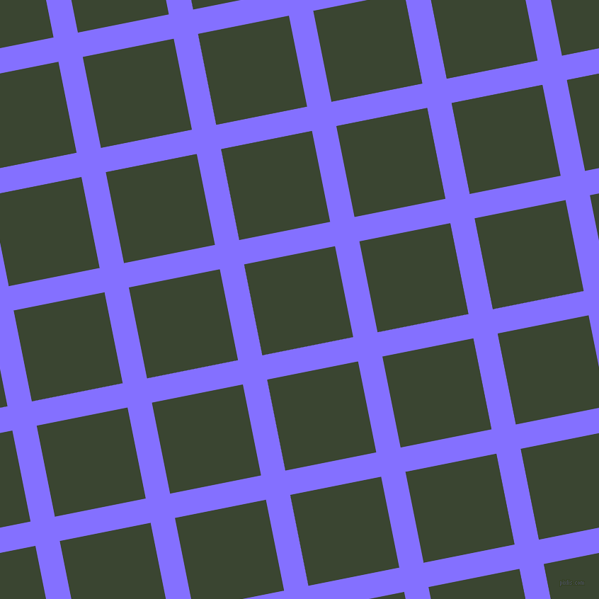 11/101 degree angle diagonal checkered chequered lines, 35 pixel lines width, 131 pixel square size, Light Slate Blue and Mallard plaid checkered seamless tileable