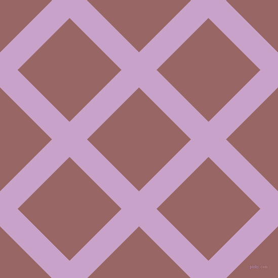 45/135 degree angle diagonal checkered chequered lines, 49 pixel line width, 145 pixel square size, Lilac and Copper Rose plaid checkered seamless tileable