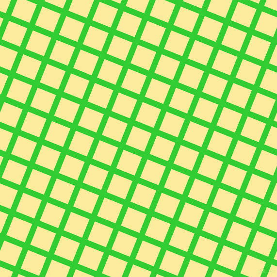 68/158 degree angle diagonal checkered chequered lines, 12 pixel line width, 41 pixel square size, Lime Green and Drover plaid checkered seamless tileable