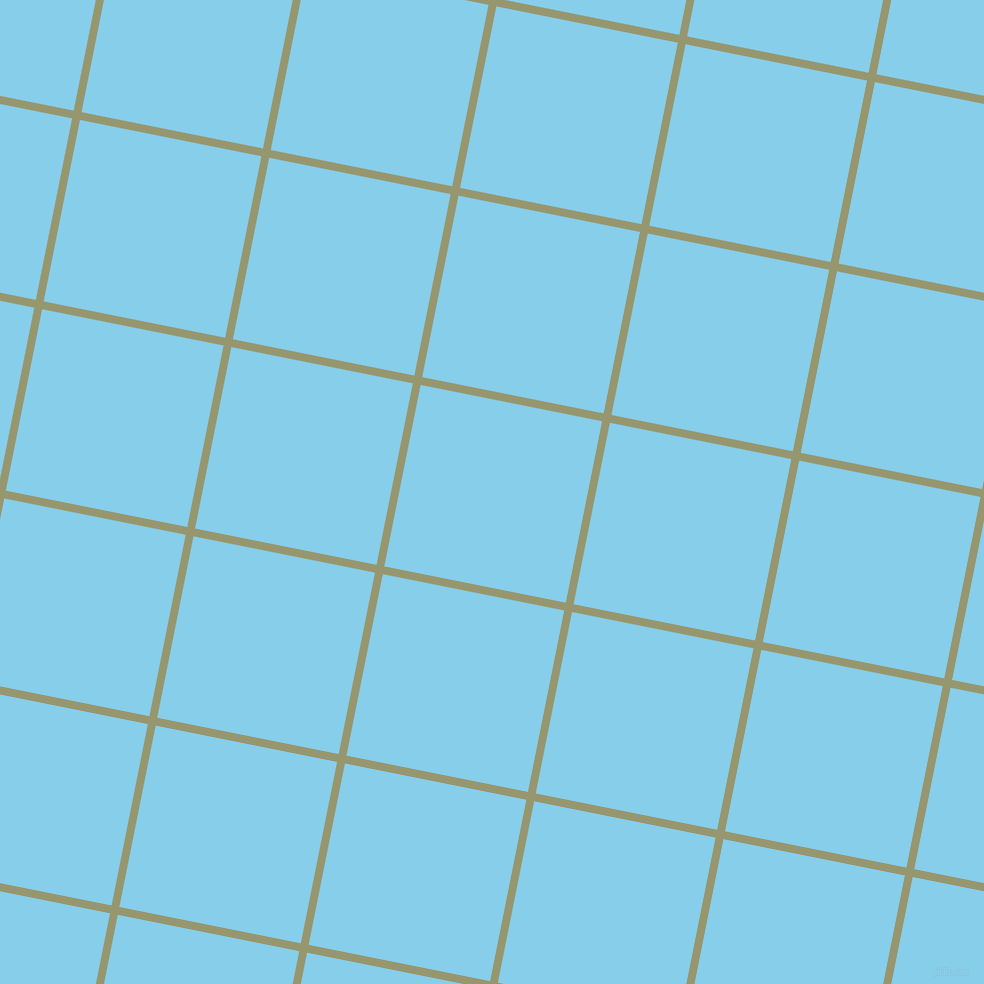 79/169 degree angle diagonal checkered chequered lines, 8 pixel lines width, 185 pixel square size, Malachite Green and Sky Blue plaid checkered seamless tileable