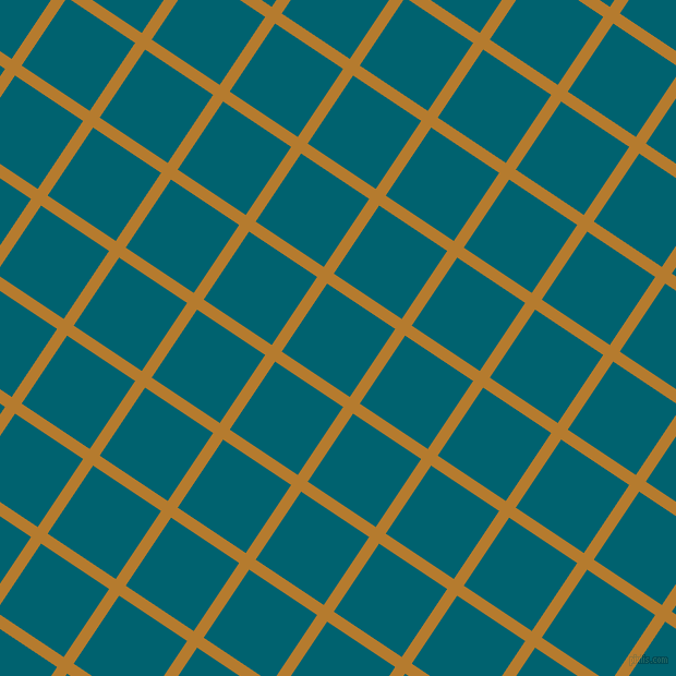 56/146 degree angle diagonal checkered chequered lines, 11 pixel line width, 75 pixel square size, Mandalay and Blue Lagoon plaid checkered seamless tileable