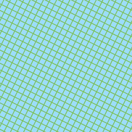 63/153 degree angle diagonal checkered chequered lines, 3 pixel line width, 17 pixel square size, Mantis and Columbia Blue plaid checkered seamless tileable