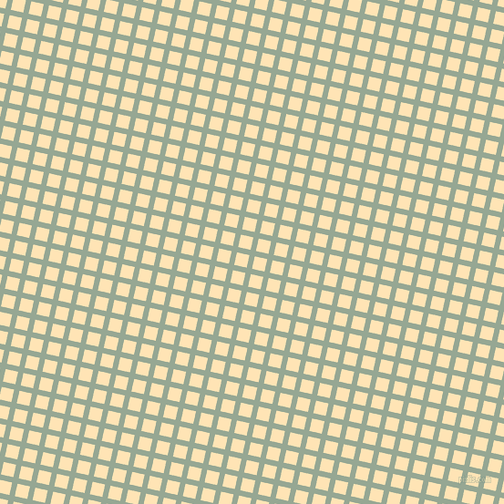 77/167 degree angle diagonal checkered chequered lines, 6 pixel line width, 14 pixel square size, Mantle and Moccasin plaid checkered seamless tileable