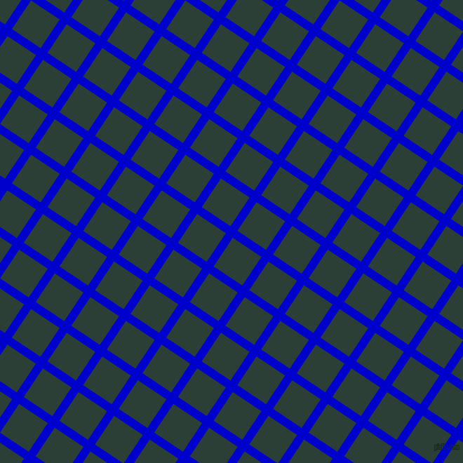 56/146 degree angle diagonal checkered chequered lines, 12 pixel lines width, 49 pixel square size, Medium Blue and Celtic plaid checkered seamless tileable