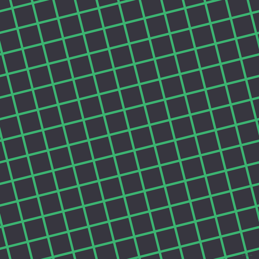14/104 degree angle diagonal checkered chequered lines, 8 pixel lines width, 63 pixel square size, Medium Sea Green and Revolver plaid checkered seamless tileable