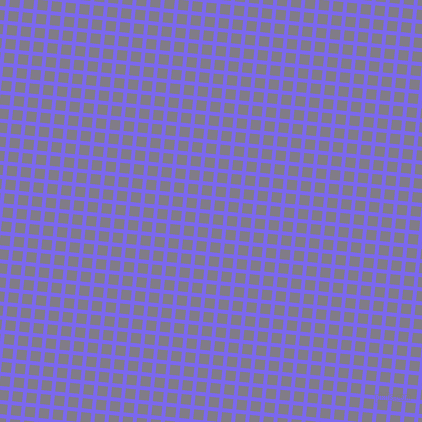 84/174 degree angle diagonal checkered chequered lines, 4 pixel line width, 10 pixel square size, Medium Slate Blue and Topaz plaid checkered seamless tileable