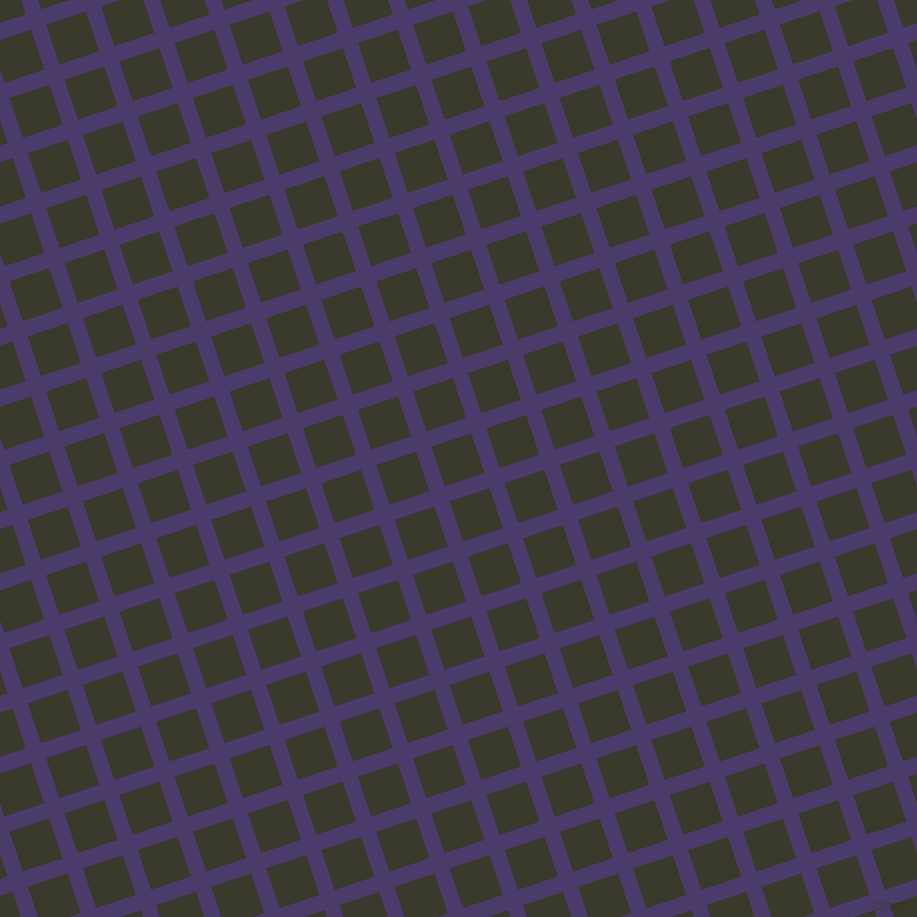 18/108 degree angle diagonal checkered chequered lines, 16 pixel lines width, 42 pixel square size, Meteorite and El Paso plaid checkered seamless tileable