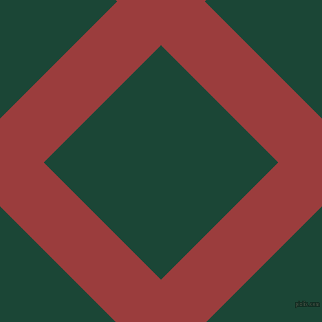 45/135 degree angle diagonal checkered chequered lines, 90 pixel line width, 241 pixel square size, Mexican Red and Sherwood Green plaid checkered seamless tileable