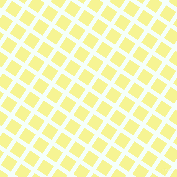 56/146 degree angle diagonal checkered chequered lines, 15 pixel lines width, 42 pixel square size, Mint Cream and Milan plaid checkered seamless tileable