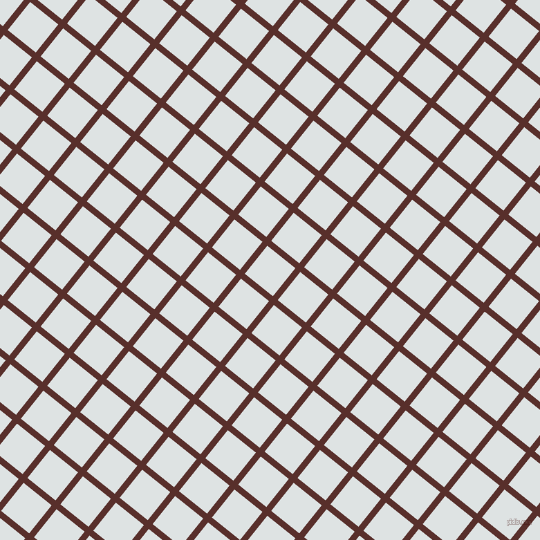 51/141 degree angle diagonal checkered chequered lines, 9 pixel line width, 52 pixel square size, Moccaccino and Zircon plaid checkered seamless tileable